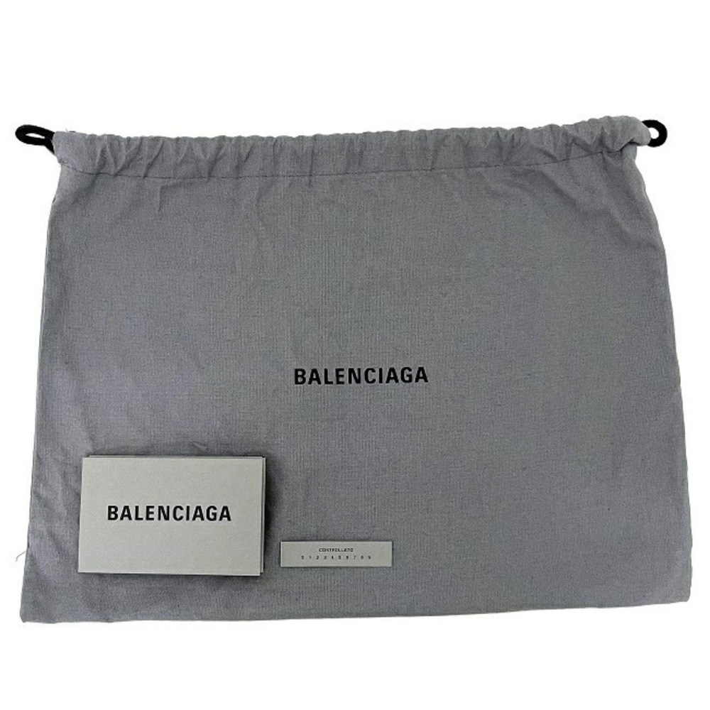 Balenciaga Clutch Red Black Leather Clutch Bag Zipper Logo One Point - Picture 10 of 10